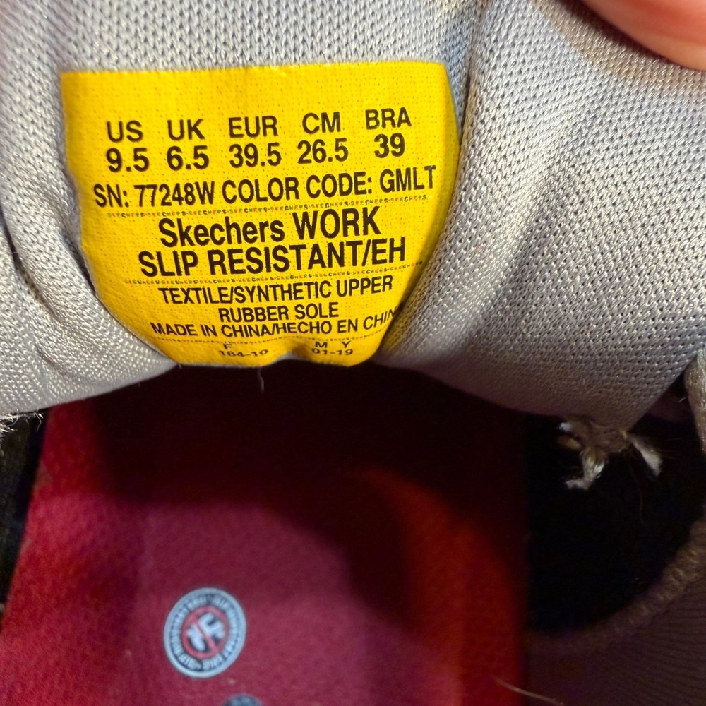 Skechers Work Women 9.5 Wide Dog Print Slip Resistant EH Sneakers 77248W GMLT - Picture 10 of 11